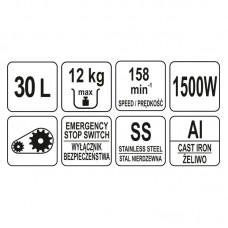 YG-03062 YATO Malaxor cu bol, capacitate 30l, pute..